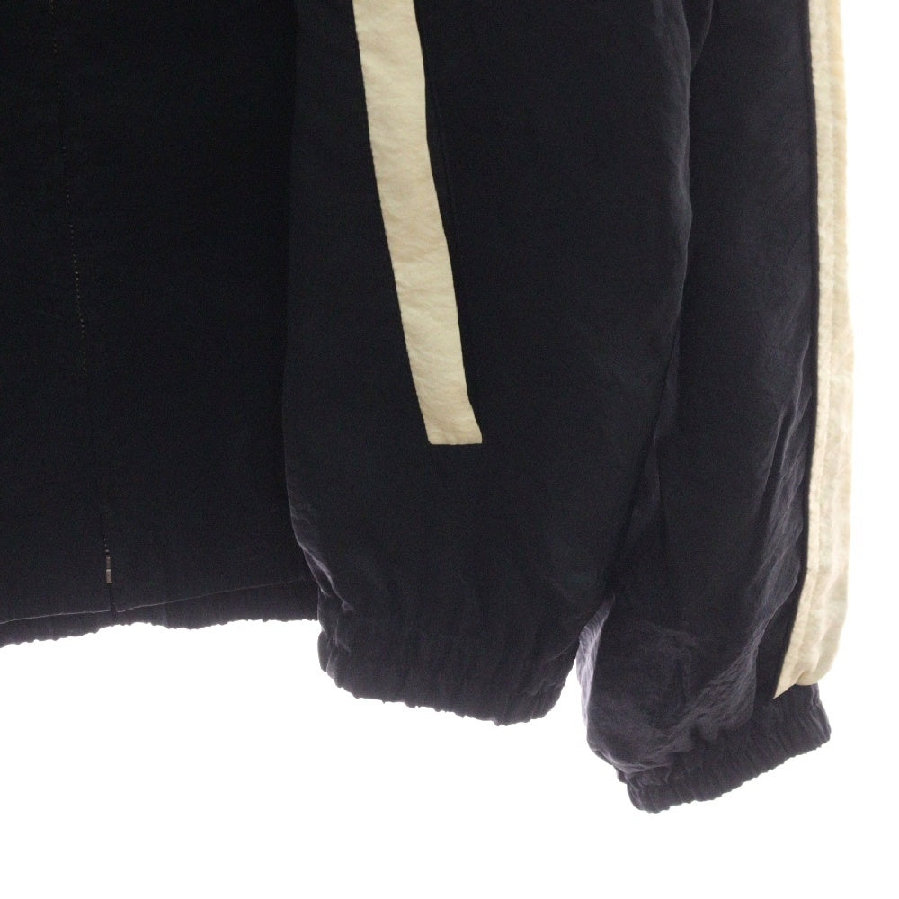 SAINT LAURENT PARIS(サンローランパリ) 22SS ボンバーブルゾン ナイロンロゴ刺繍トラックジャケット 684942 Y2E80 ブラック