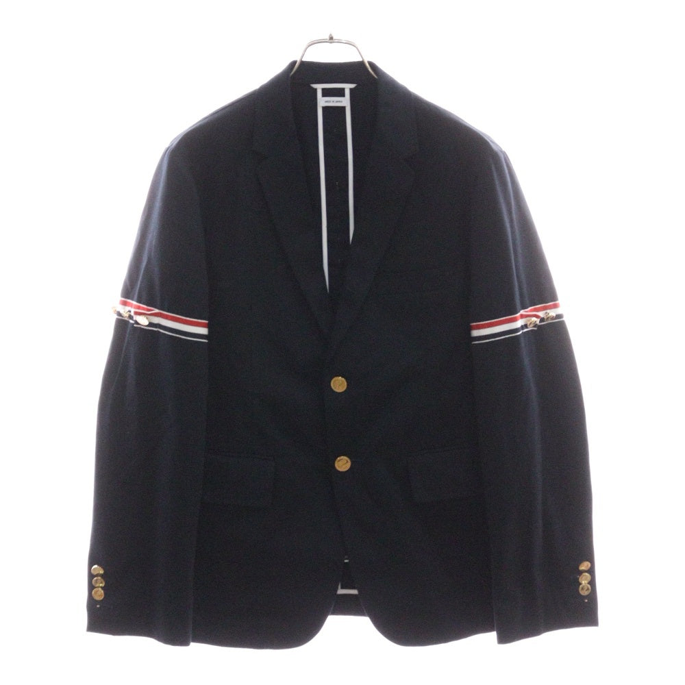 THOM BROWNE(トムブラウン) 24SS グログランアームバンド アンコントラクテッドテーラードジャケット MJU527A-03788415 ネイビー