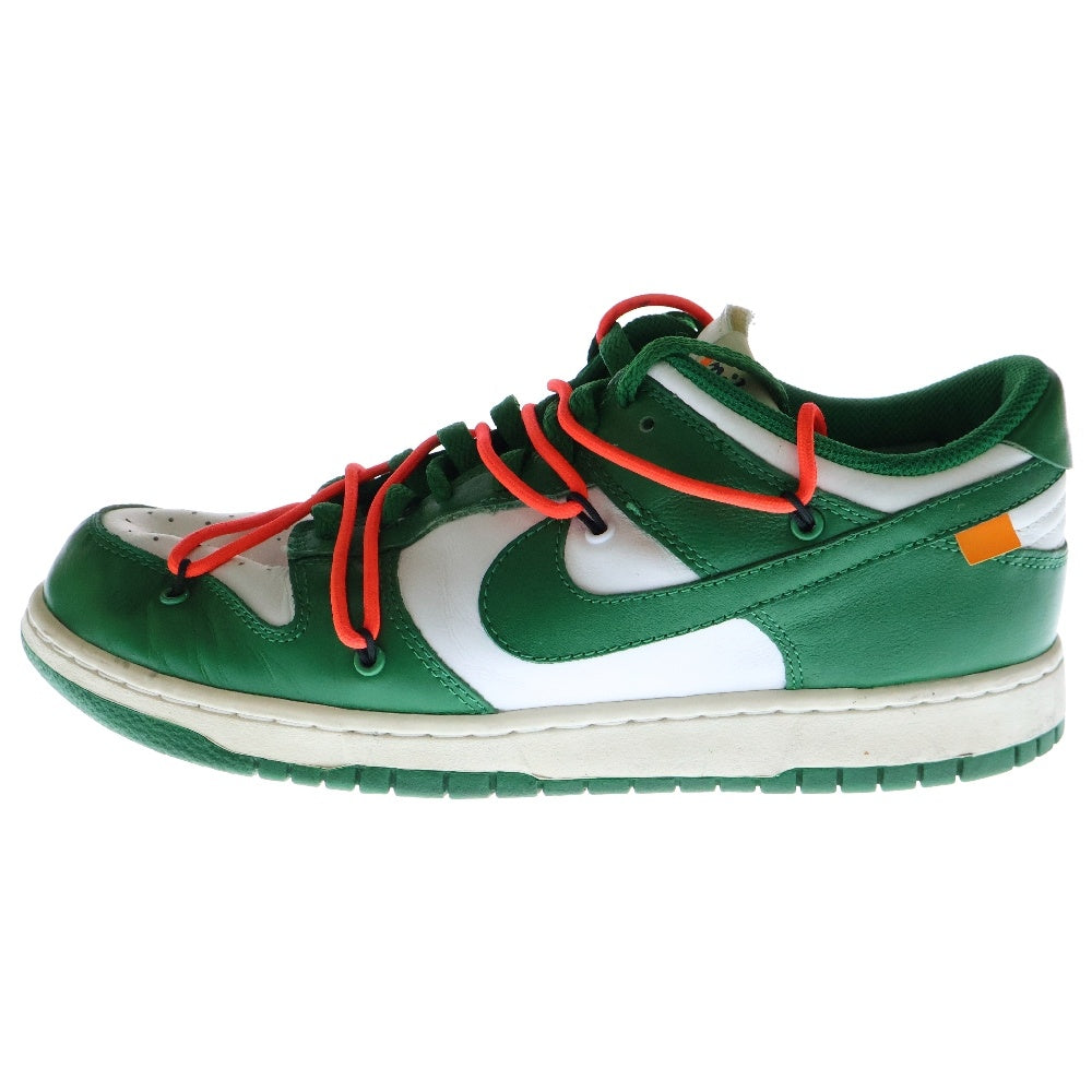 NIKE(ナイキ) ×OFF-WHITE DUNK LOW PINE-GREEN CT0856‐100 オフホワイト ダンク パイングリーン ローカットスニーカー グリーン/ホワイト US9/27.0cm