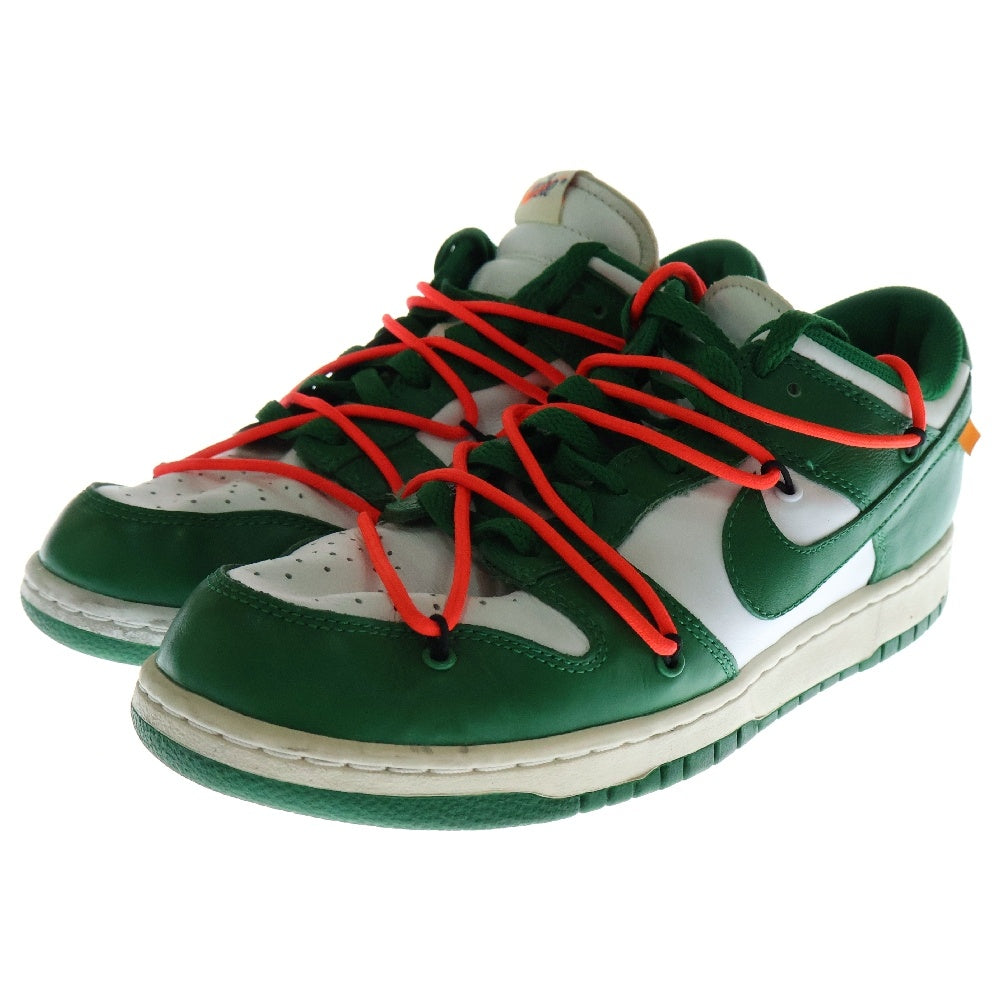 NIKE(ナイキ) ×OFF-WHITE DUNK LOW PINE-GREEN CT0856‐100 オフホワイト ダンク パイングリーン ローカットスニーカー グリーン/ホワイト US9/27.0cm