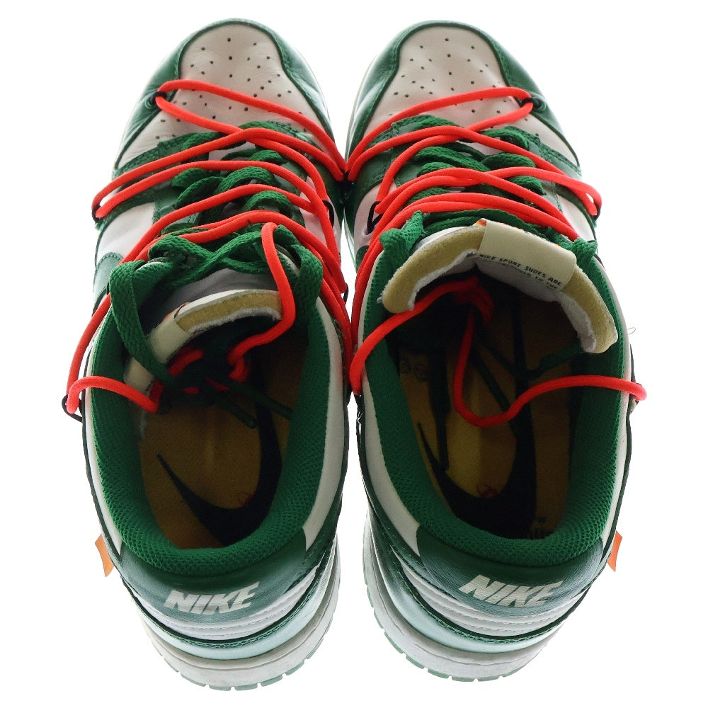 NIKE(ナイキ) ×OFF-WHITE DUNK LOW PINE-GREEN CT0856‐100 オフホワイト ダンク パイングリーン ローカットスニーカー グリーン/ホワイト US9/27.0cm
