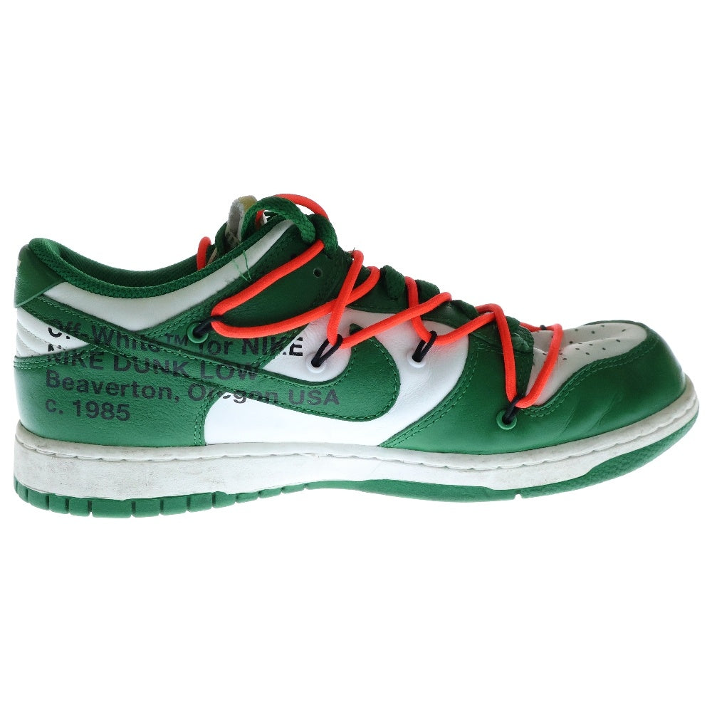 NIKE(ナイキ) ×OFF-WHITE DUNK LOW PINE-GREEN CT0856‐100 オフホワイト ダンク パイングリーン ローカットスニーカー グリーン/ホワイト US9/27.0cm