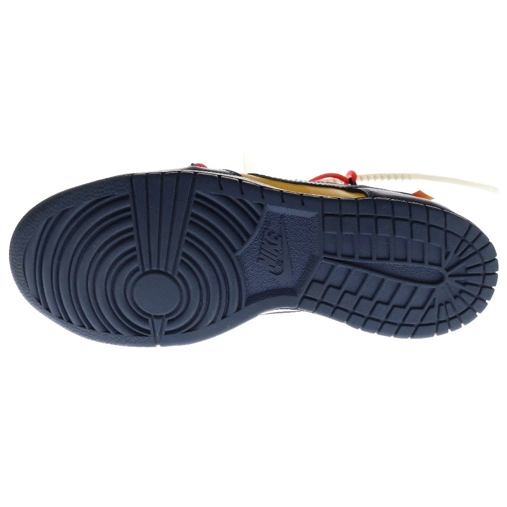 NIKE(ナイキ) ×OFF-WHITE DUNK LOW LTHR University Gold/Midnight Navy CT0856-700 オフホワイト ダンク ローカットスニーカー イエロー/ネイビー US9/27.0cm