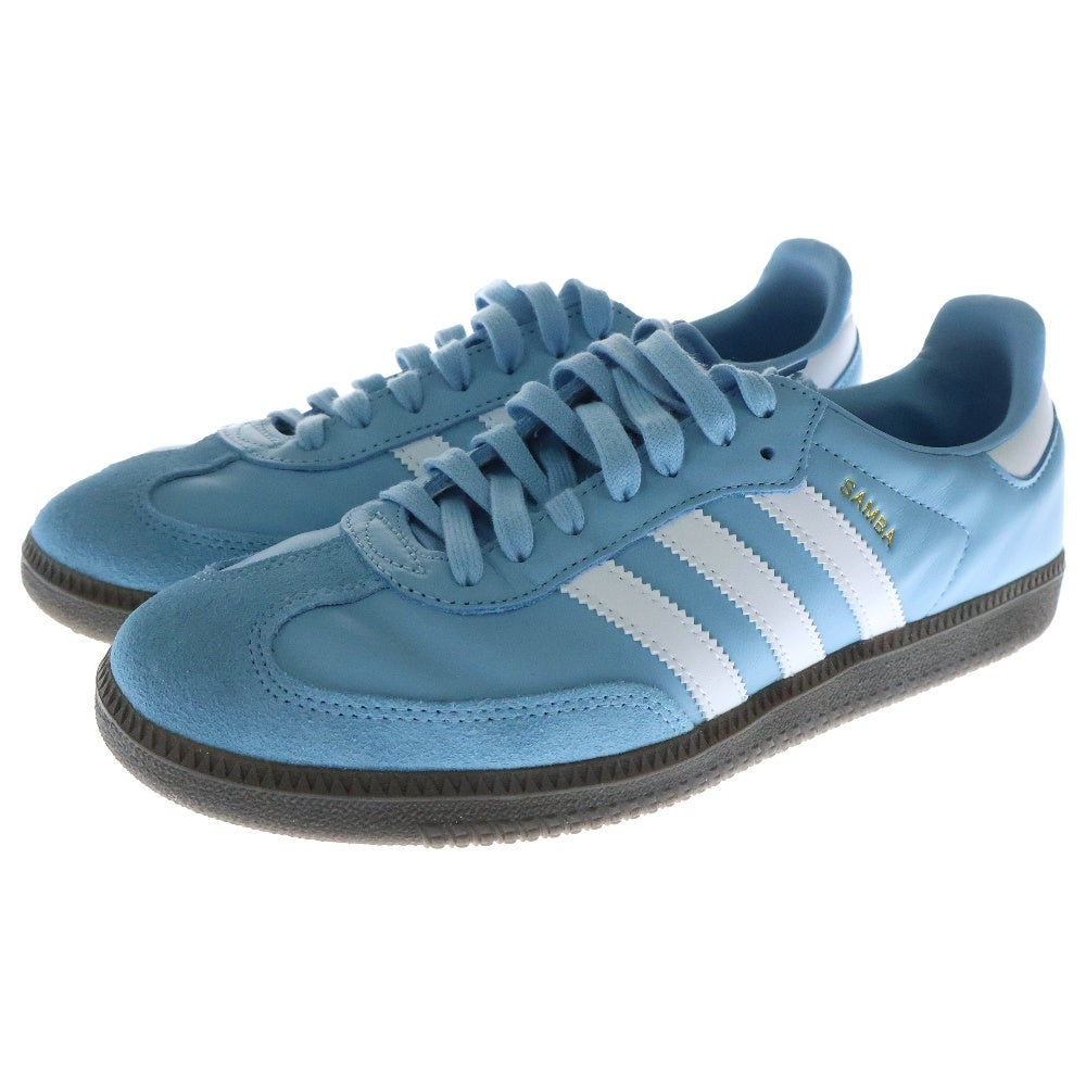 adidas(アディダス) SAMBA TEAM HQ7037 サンバ チーム ローカットスニーカー クリアブルー/ホワイト US9/27.0cm