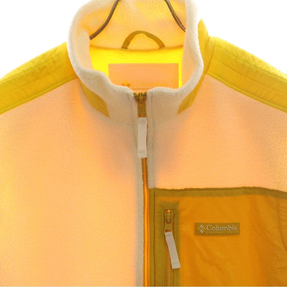 KITH(キス) 24SS×Columbia Sherpa Vest コロンビア シェルパフリースベスト イエロー/ベージュ