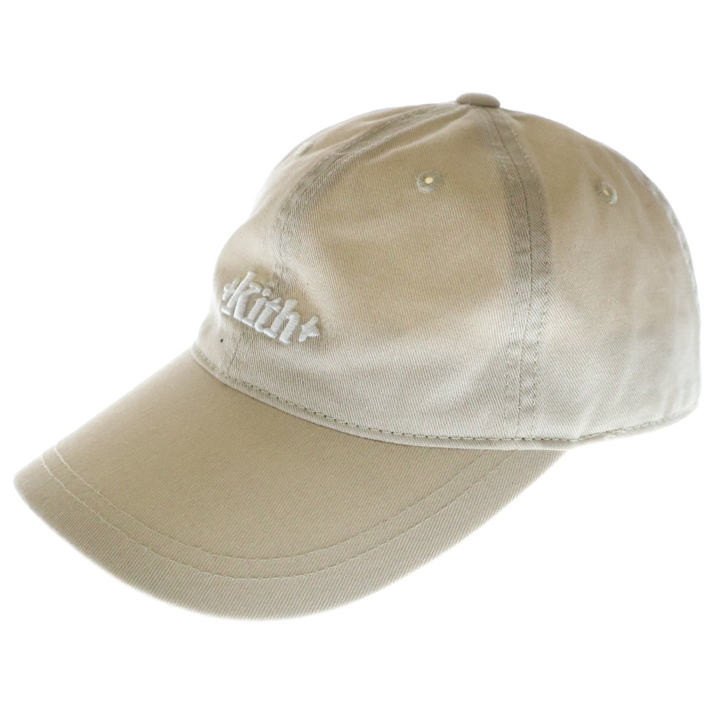 KITH(キス) ロゴアジャスターコットンキャップ 帽子 ベージュ