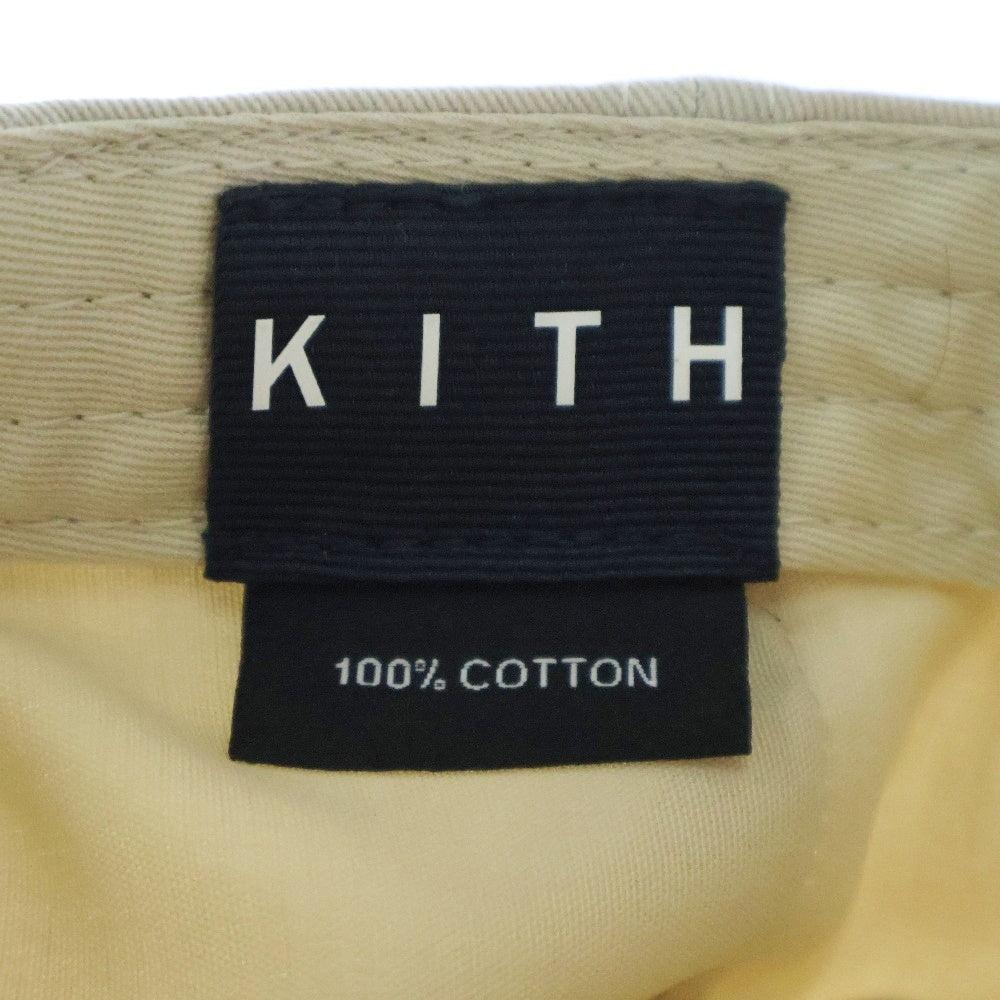 KITH(キス) ロゴアジャスターコットンキャップ 帽子 ベージュ
