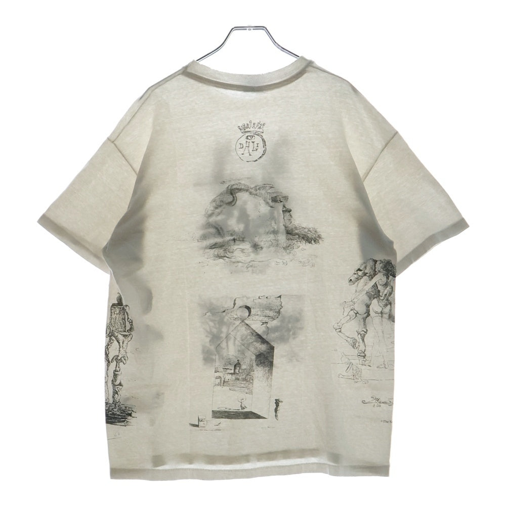 VINTAGE(ヴィンテージ) 90s VINTAGE Salvador Dali サルバドール・ダリ プリント半袖Tシャツ カットソー ホワイト