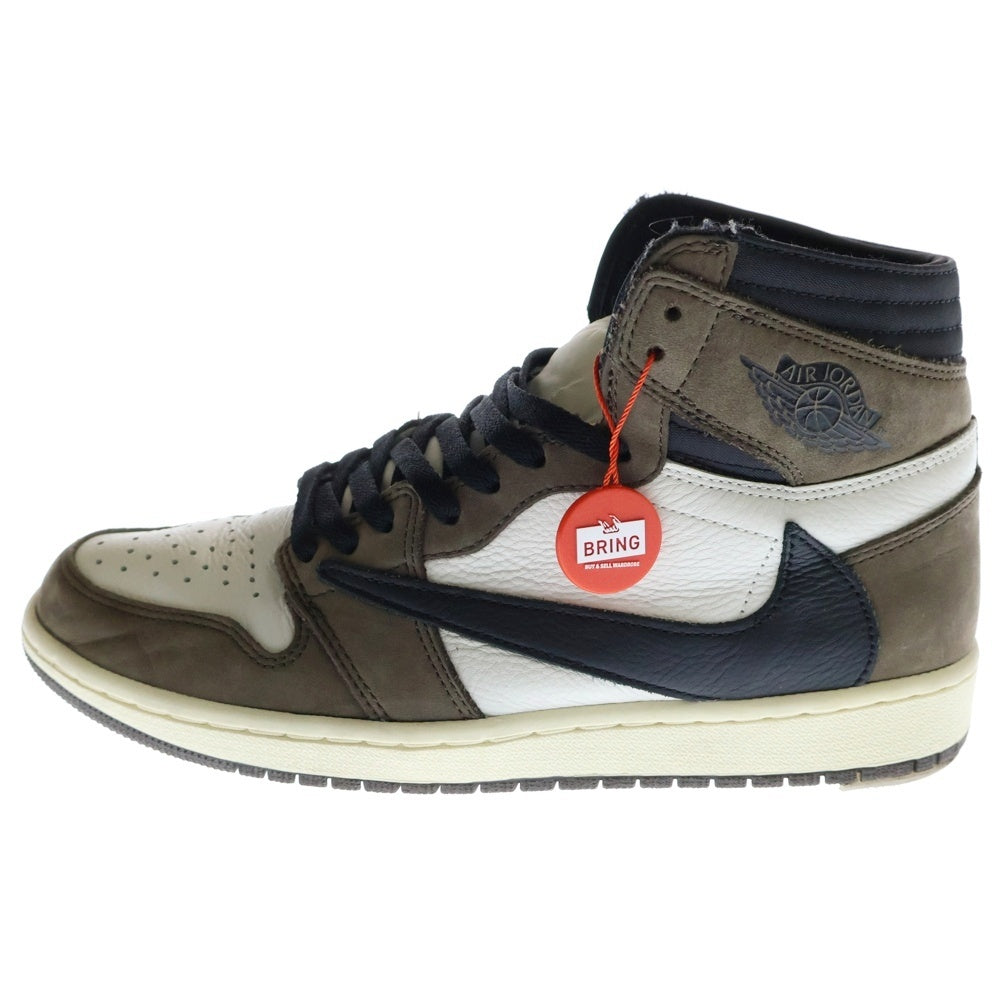 NIKE(ナイキ) ×TRAVIS SCOTT AIR JORDAN 1 RETRO HIGH OG TS SP CD4487-100 トラヴィススコット エアジョーダン1 レトロ ハイカットスニーカー ブラウン US10/28.0cm