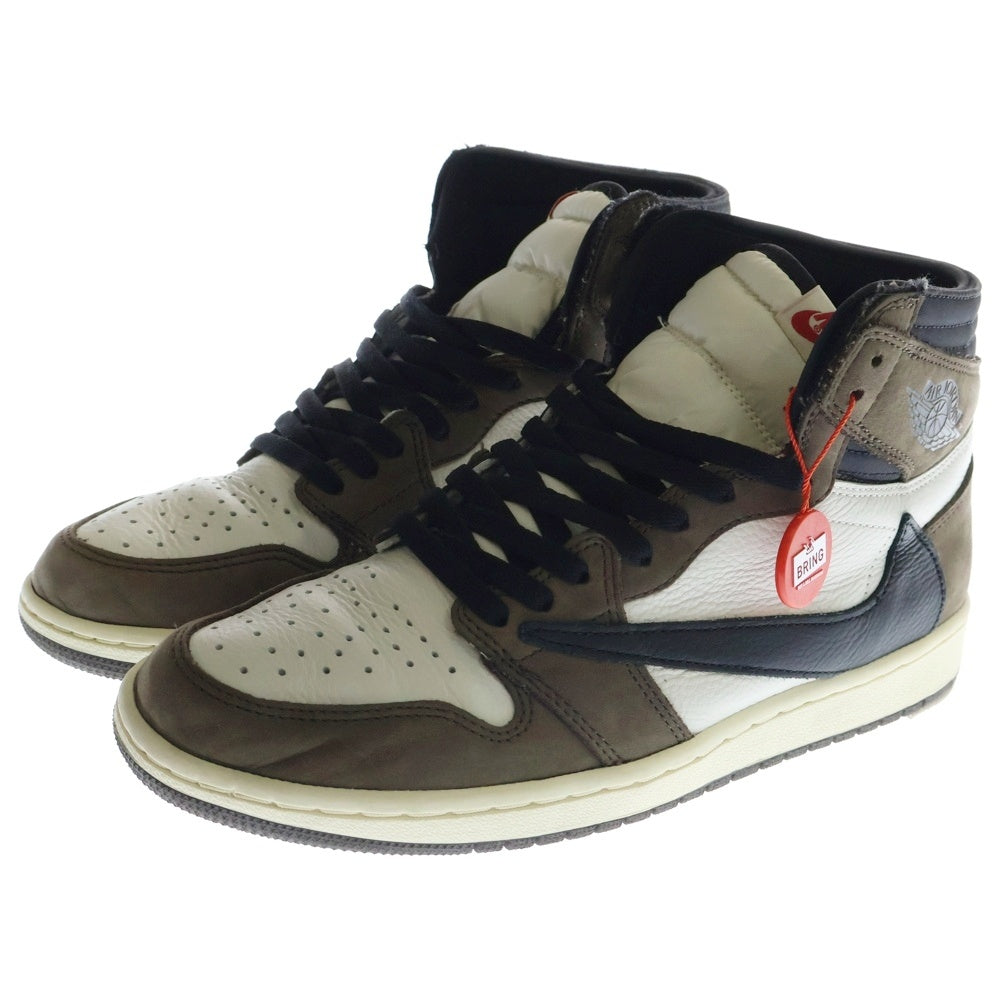 NIKE(ナイキ) ×TRAVIS SCOTT AIR JORDAN 1 RETRO HIGH OG TS SP CD4487-100 トラヴィススコット エアジョーダン1 レトロ ハイカットスニーカー ブラウン US10/28.0cm
