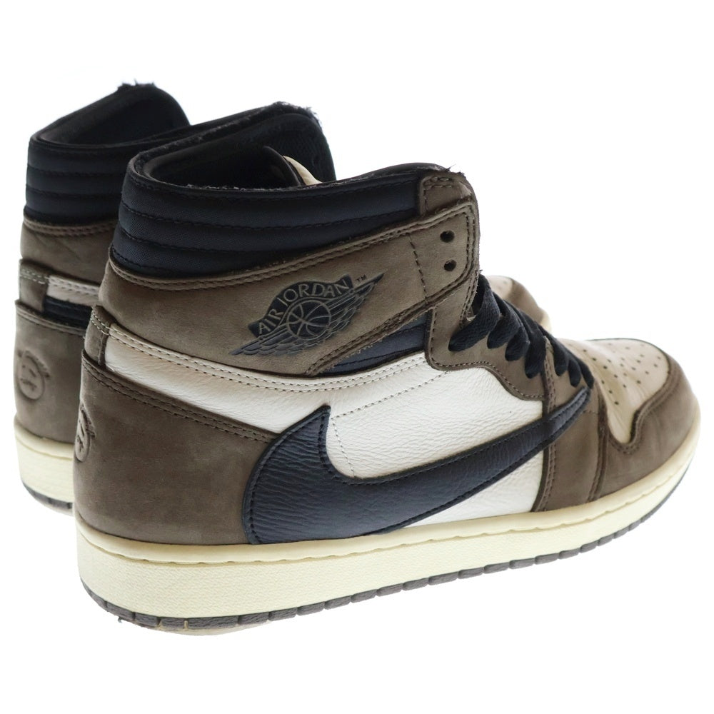 NIKE(ナイキ) ×TRAVIS SCOTT AIR JORDAN 1 RETRO HIGH OG TS SP CD4487-100 トラヴィススコット エアジョーダン1 レトロ ハイカットスニーカー ブラウン US10/28.0cm