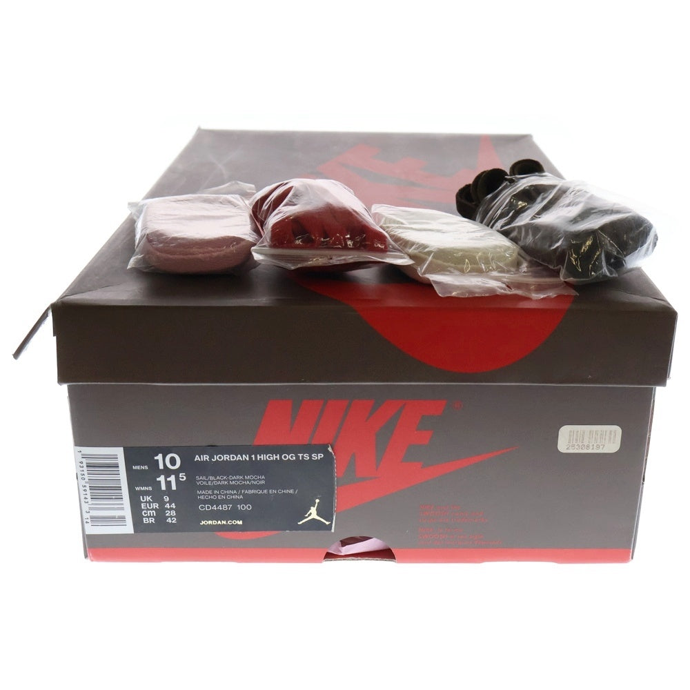 NIKE(ナイキ) ×TRAVIS SCOTT AIR JORDAN 1 RETRO HIGH OG TS SP CD4487-100 トラヴィススコット エアジョーダン1 レトロ ハイカットスニーカー ブラウン US10/28.0cm