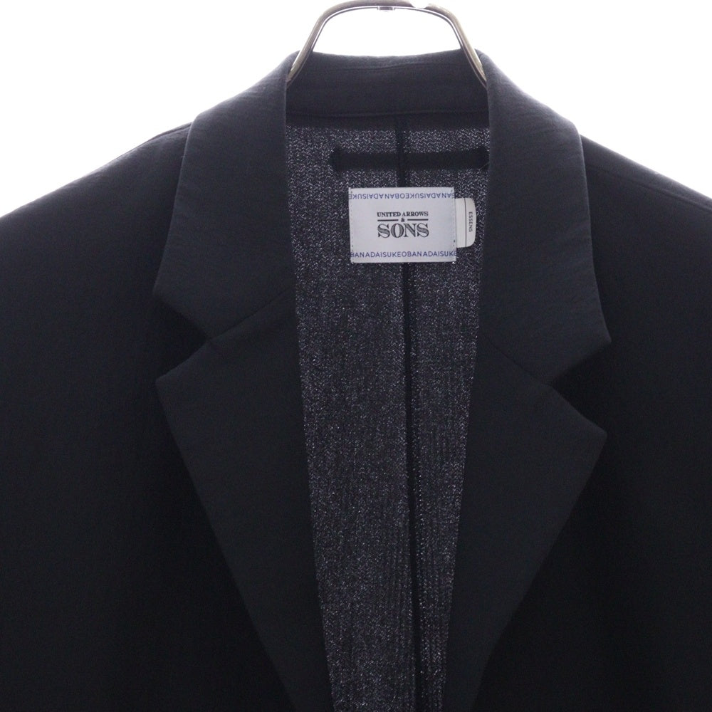 UNITED ARROWS(ユナイテッドアローズ) 24SS by DAISUKE OBANA ESSENS/I D/S JACKET オバナダイスケ ボタンレス テーラードジャケット ブラック 5522-299-0310