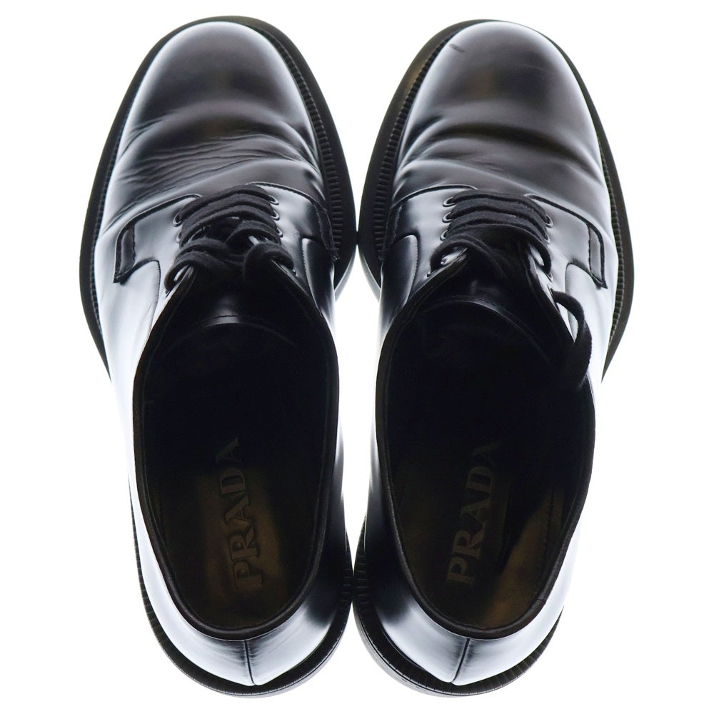 PRADA(プラダ) ブラッシュドレザー ローカット ダービーシューズ ブラック 2EE404