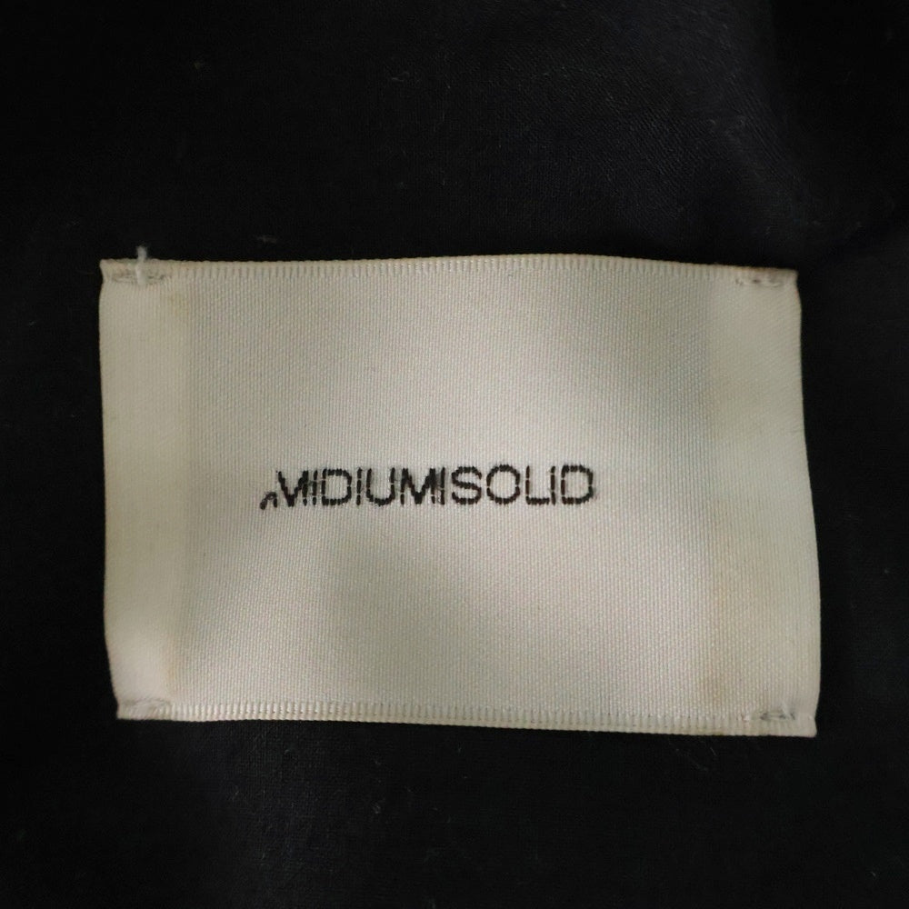 MIDIUMISOLID(ミディウミソリッド) ストライプ クロップドパンツ ブラック