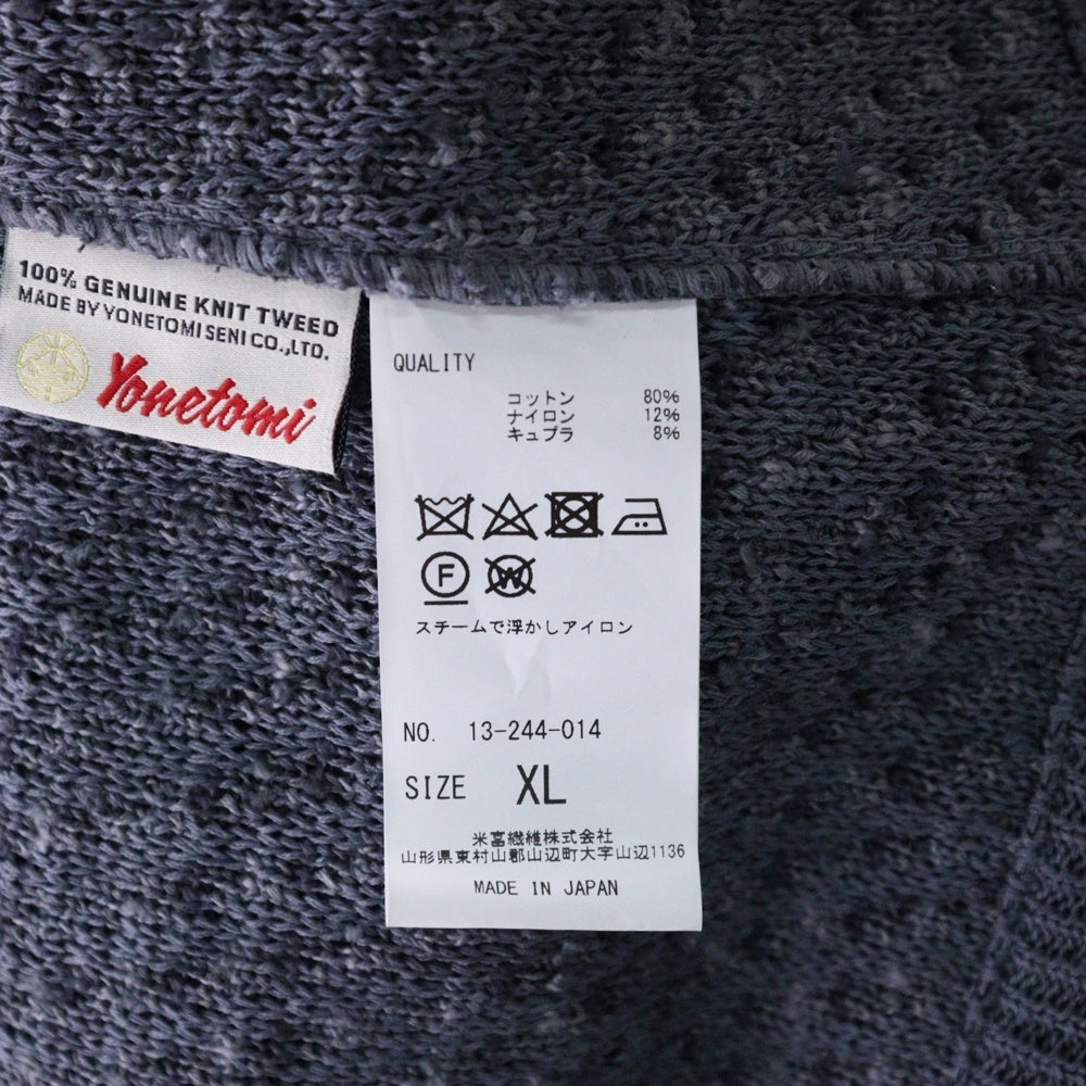 COOHEM(コーヘン) 24AW BASIC TWEED NO-COLLAR JACKET 4ポケット ベーシック ツイード ノーカラージャケット グレー 13-244-014