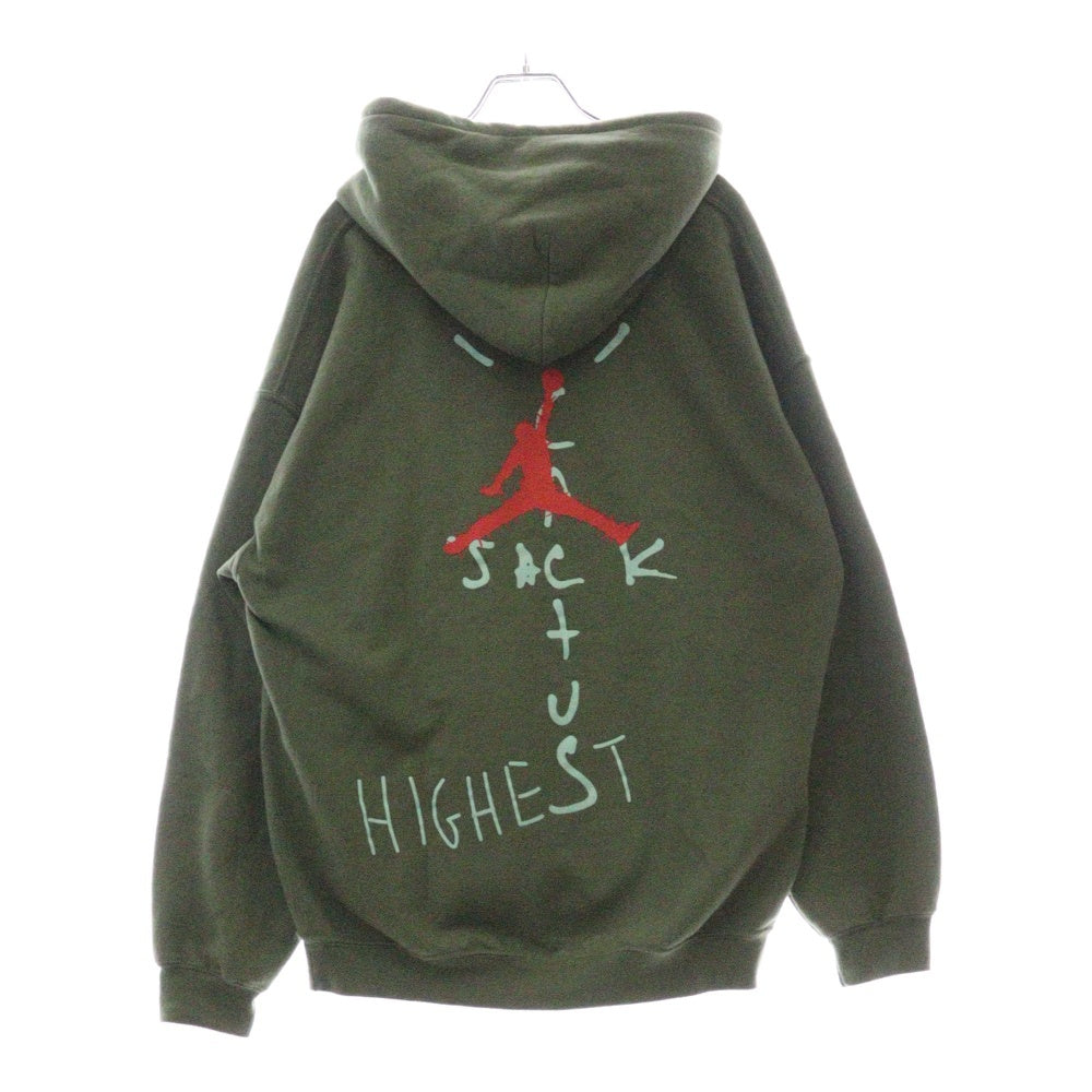 NIKE(ナイキ) × TRAVIS SCOTT Cactus Jack Jordan Highest Hoodie トラヴィススコット カクタスジャック ジョーダン ハイエストフーディ プルオーバーパーカー カーキ