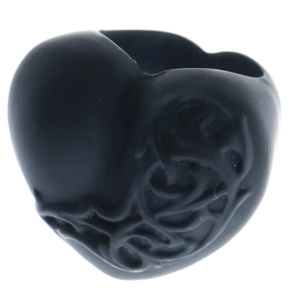 CHROME HEARTS(クロムハーツ) HEART PLSTC RING ハート シリコンラバーリング ブラック