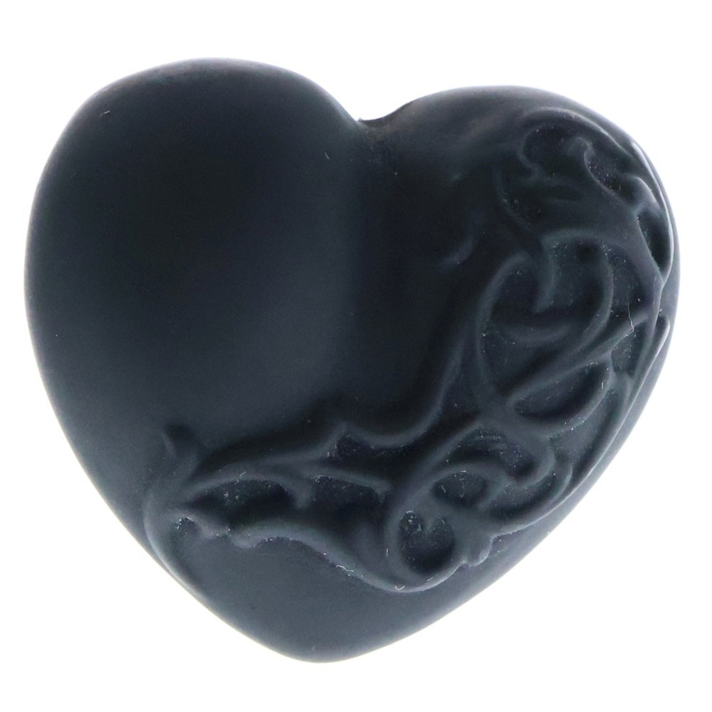 CHROME HEARTS(クロムハーツ) HEART PLSTC RING ハート シリコンラバーリング ブラック