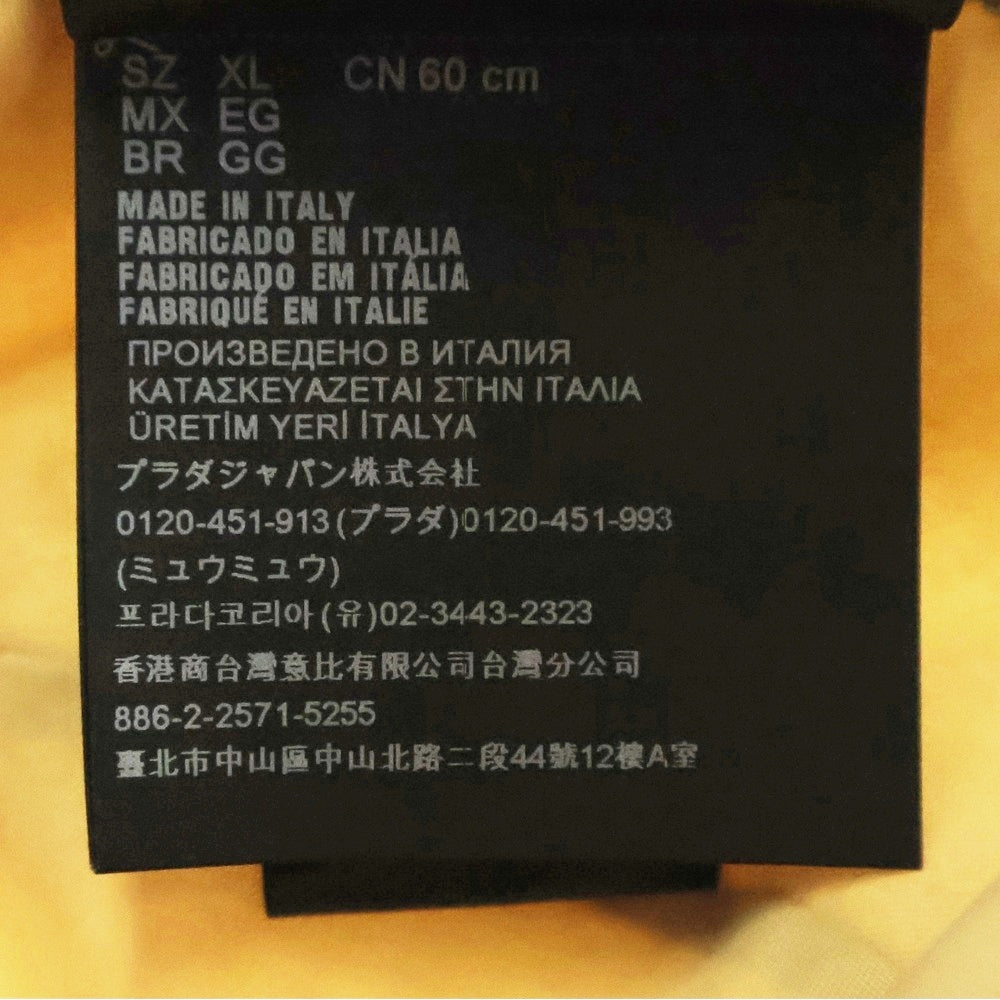 PRADA(プラダ) トライアングルプレートロゴ コーデュロイバケットハット 帽子 2HC137 1JHC ベージュ