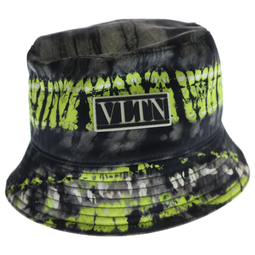 VALENTINO(ヴァレンチノ) VLTN ラバーロゴリバーシブルバケットハット UY2HGA09YJF ブラック/グレー/イエロー