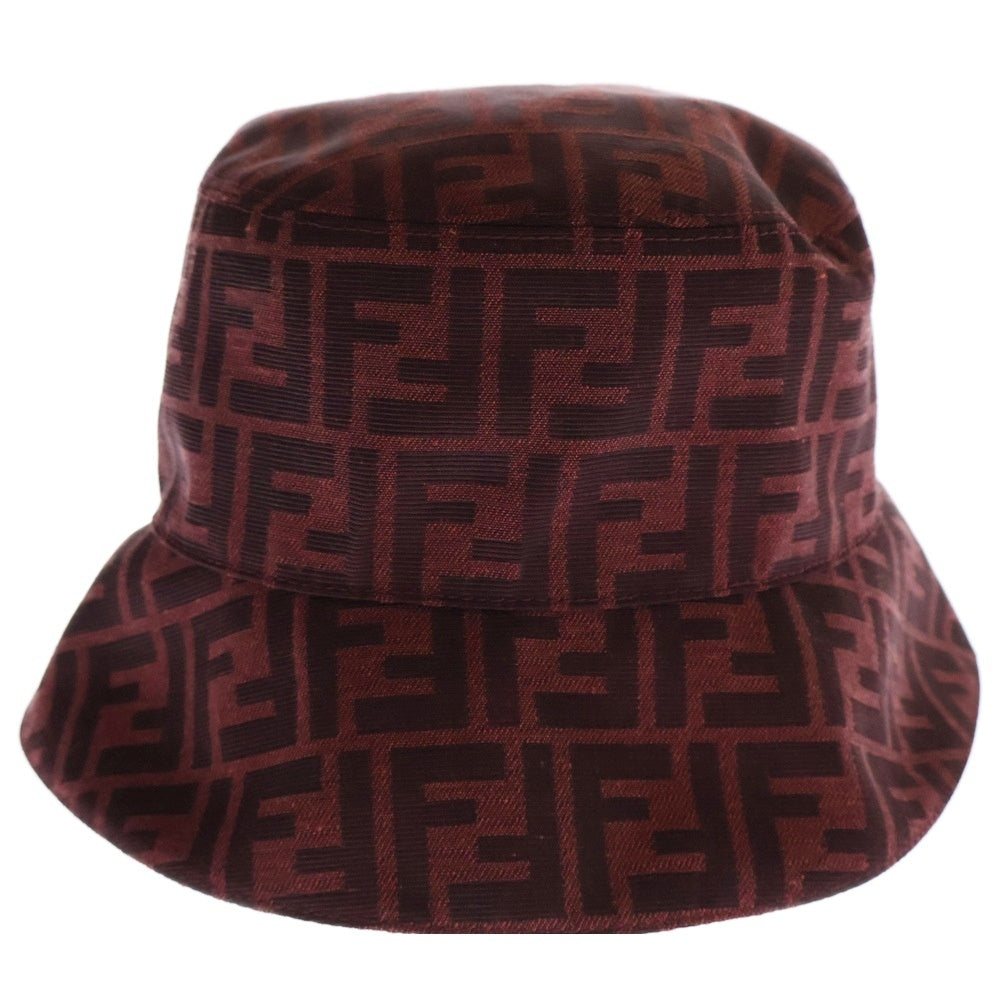 FENDI(フェンディ) FFズッカ柄 総柄バケットハット 帽子 FXQ801 A61W レッド