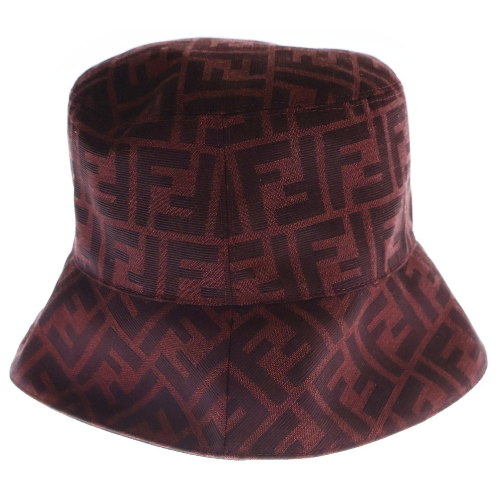 FENDI(フェンディ) FFズッカ柄 総柄バケットハット 帽子 FXQ801 A61W レッド