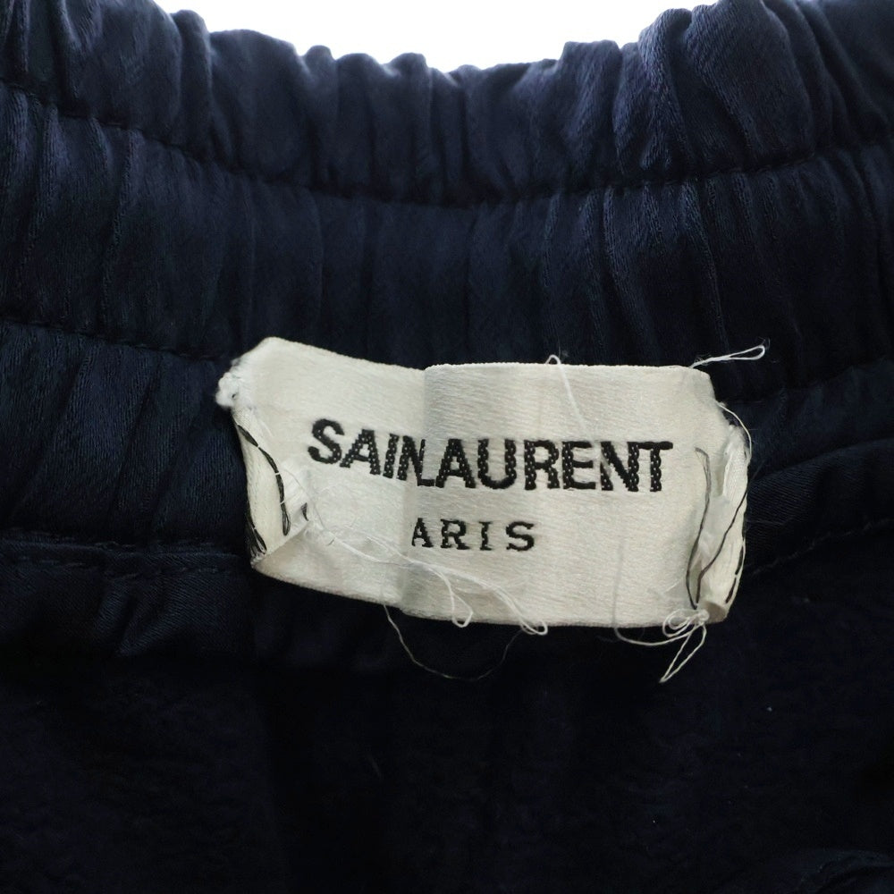 SAINT LAURENT PARIS(サンローランパリ) 24SS Joggers Marine エンブロイダリーロゴスウェットジョガーパンツ 778059 Y36SW ネイビー