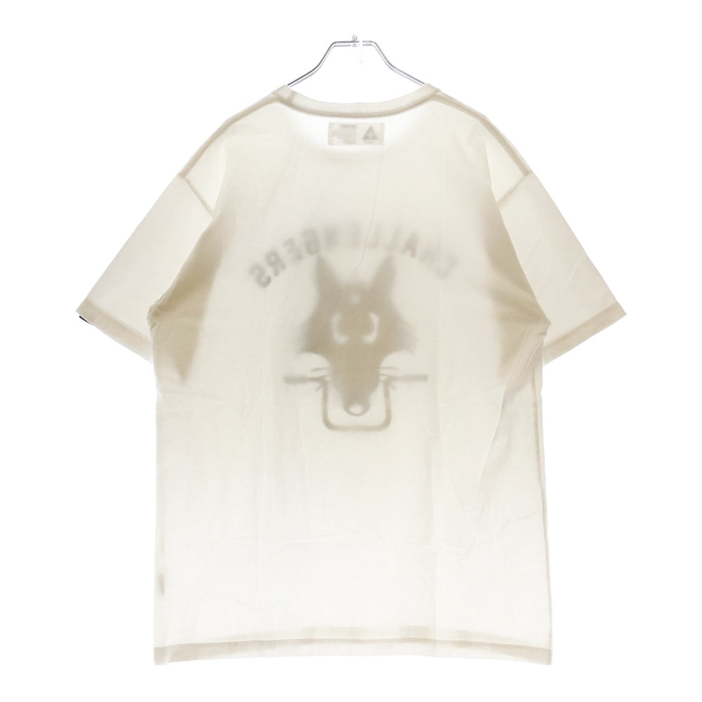 CHALLENGER(チャレンジャー) フロントプリント ウルフ柄 半袖Tシャツ カットソー ホワイト