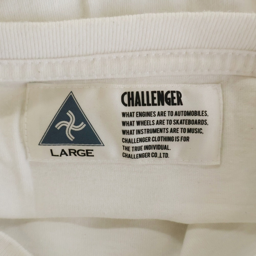 CHALLENGER(チャレンジャー) フロントプリント ウルフ柄 半袖Tシャツ カットソー ホワイト