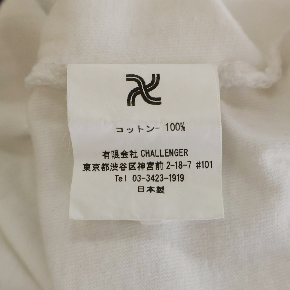 CHALLENGER(チャレンジャー) フロントプリント ウルフ柄 半袖Tシャツ カットソー ホワイト