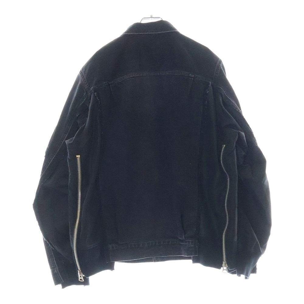 Sacai(サカイ) Denim Nylon Twill Jacket デニム ナイロンツイル ドッキングジャケット ブラック SCM-204