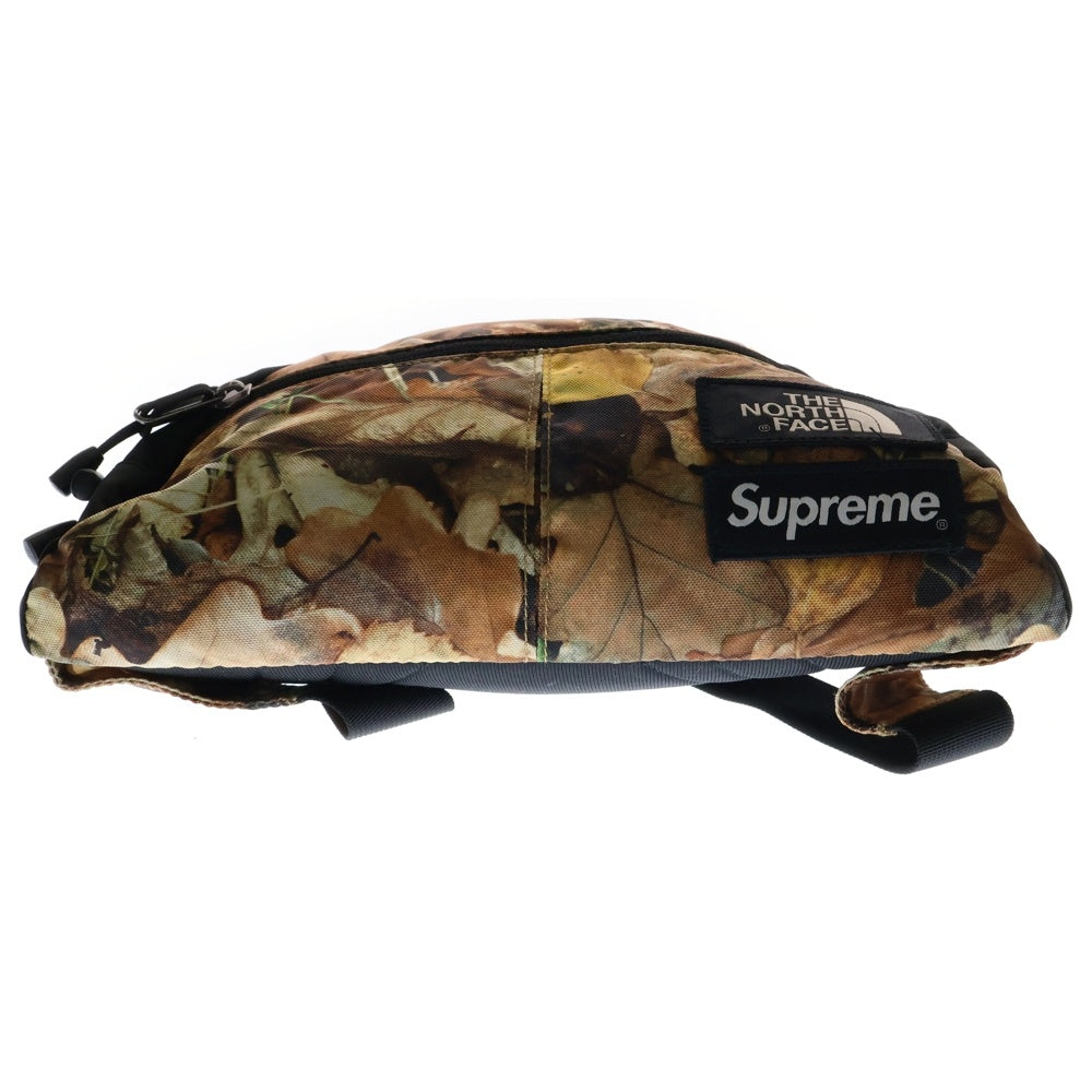SUPREME(シュプリーム) 16AW ×THE NORTH FACE Roo II Lumbar Pack Leaves ザ ノースフェイス ルゥー2ランバーパック 枯葉柄 ウエストバッグ ボディバッグ ブラウン NF00ASUA