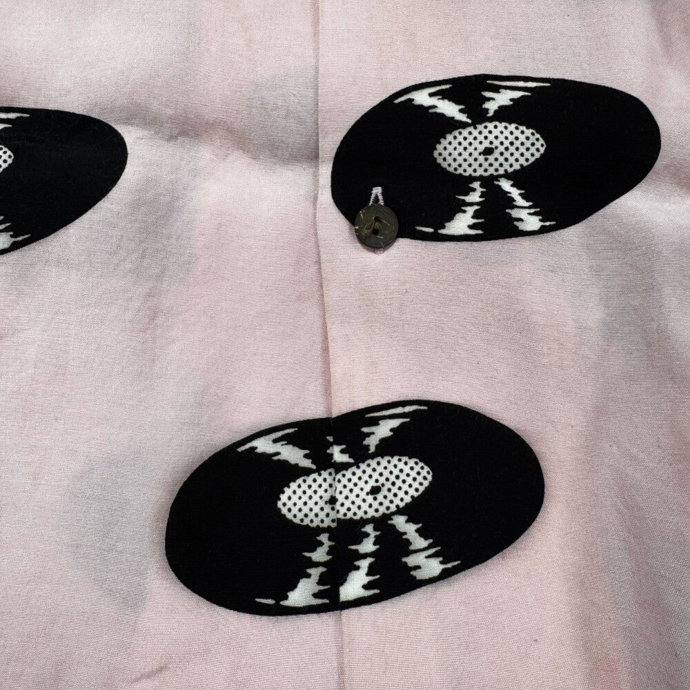 WACKO MARIA(ワコマリア) 24SS HAWAIIAN SHIRT S/S 24SS-WMS-HI04 ハワイアン レコード柄 半袖アロハシャツ ピンク