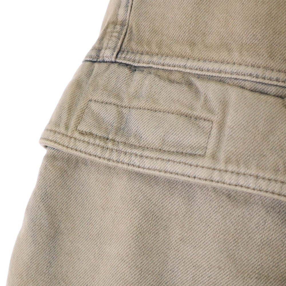 DRKSHDW(ダークシャドウ) 24SS DOUBLE CARGO JUMBO BELAS DEGRADE ダブルカーゴ ジャンボベラ ダメージ加工ワイドデニムパンツ DU01D1398-DKYDFR インディゴブルー/オレンジ