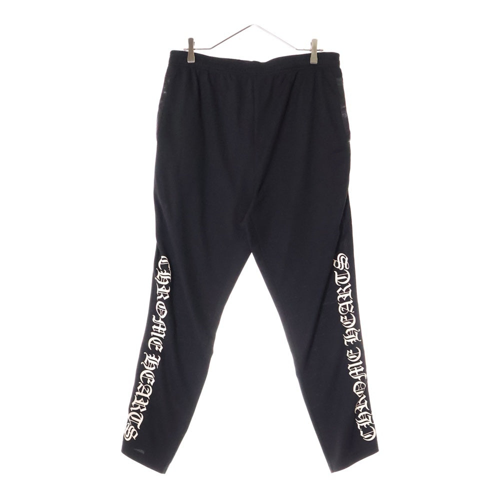 CHROME HEARTS(クロムハーツ) TRACK PANTS サイドクロスボールレザー切替トラックパンツ ブラック
