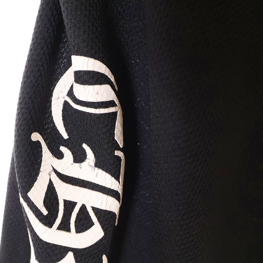 CHROME HEARTS(クロムハーツ) TRACK PANTS サイドクロスボールレザー切替トラックパンツ ブラック