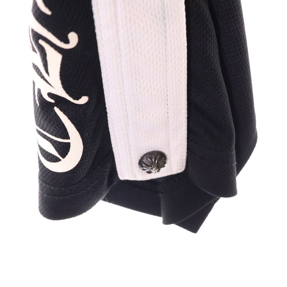 CHROME HEARTS(クロムハーツ) TRACK PANTS サイドクロスボールレザー切替トラックパンツ ブラック