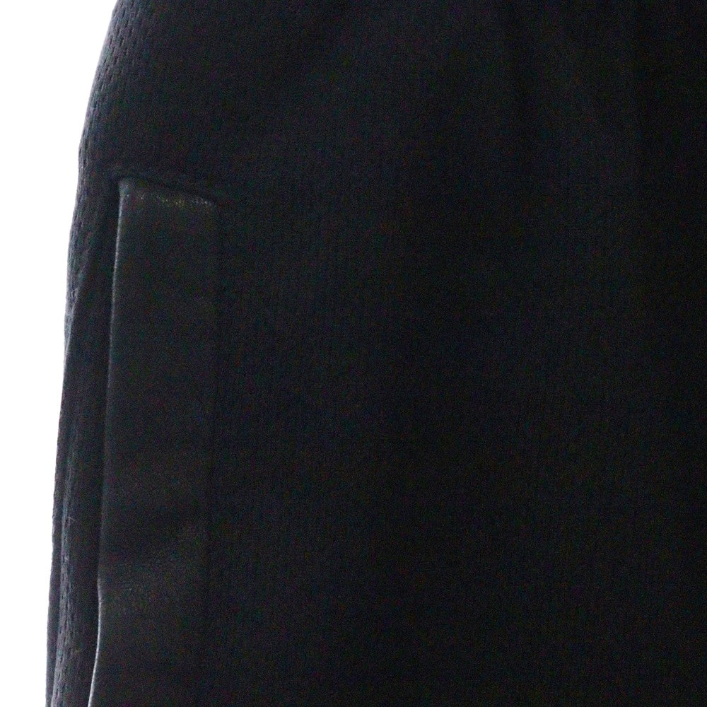 CHROME HEARTS(クロムハーツ) TRACK PANTS トラックパンツ サイドクロスボールレザー切替トラックロングパンツ ブラック/レッド