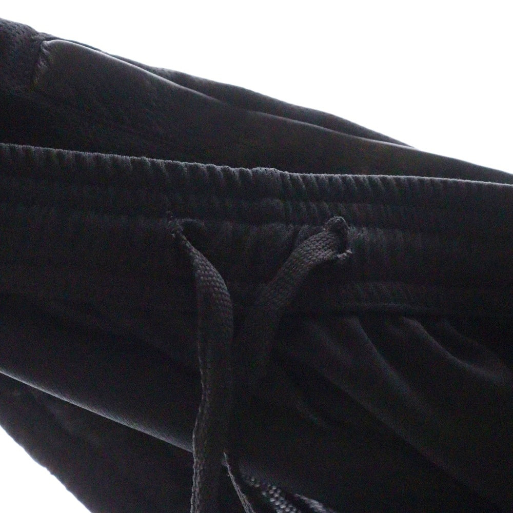 CHROME HEARTS(クロムハーツ) TRACK PANTS トラックパンツ サイドクロスボールレザー切替トラックロングパンツ ブラック/レッド