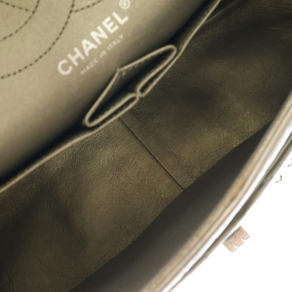 CHANEL(シャネル) 2.55 マトラッセ ダブルフラップ チェーンショルダーバッグ P15439 15番台 グレー レディース