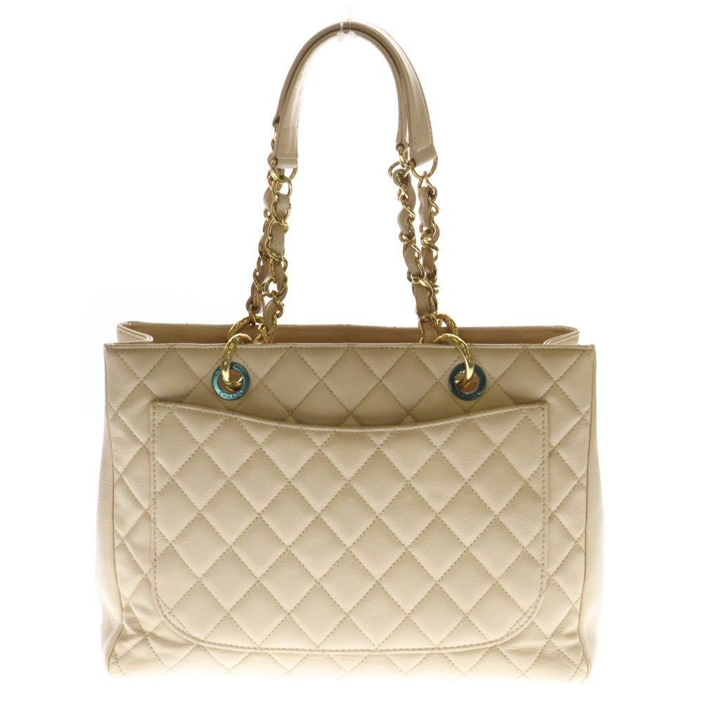 CHANEL(シャネル) マトラッセ キャビアスキン レザートートバッグ A50995 16番台 ベージュ レディース