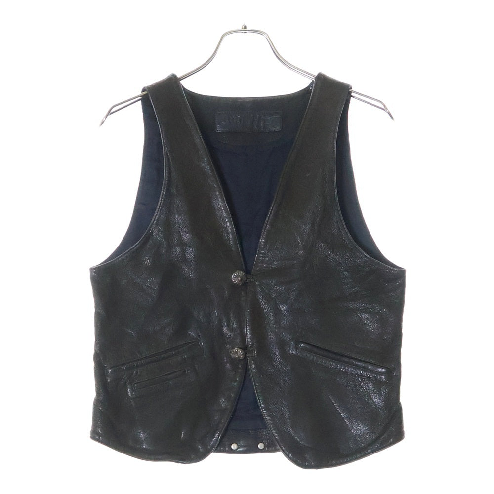 CHROME HEARTS(クロムハーツ) CLASSC 2B LTHR クラシック クロスボールレザーベスト ブラウン