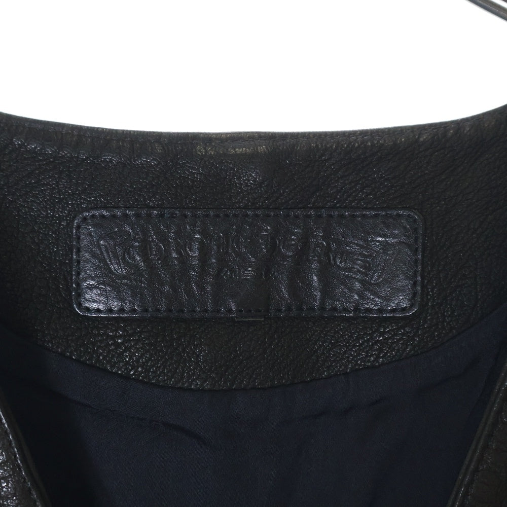 CHROME HEARTS(クロムハーツ) CLASSC 2B LTHR クラシック クロスボールレザーベスト ブラウン