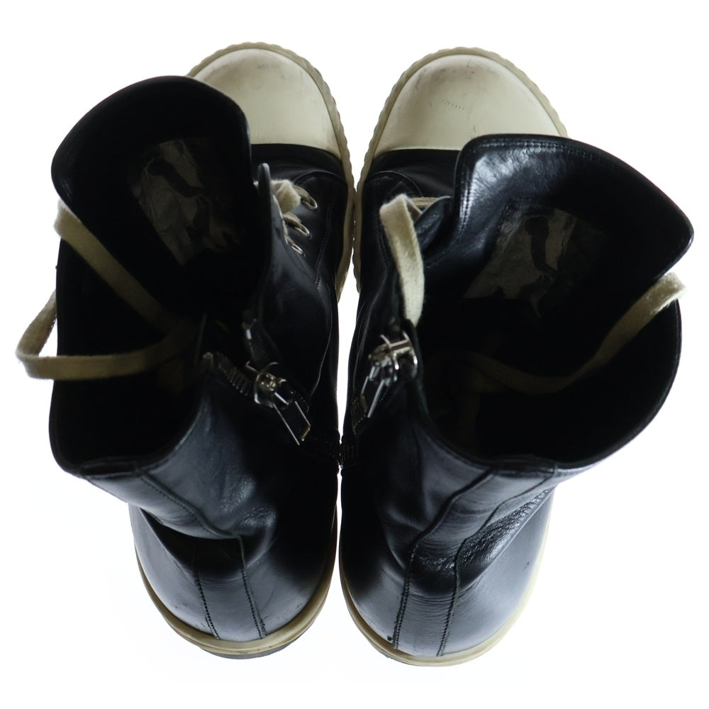 Rick Owens(リックオウエンス) RAMONES HIGH ラモーンズレザーハイカットスニーカー ブラック