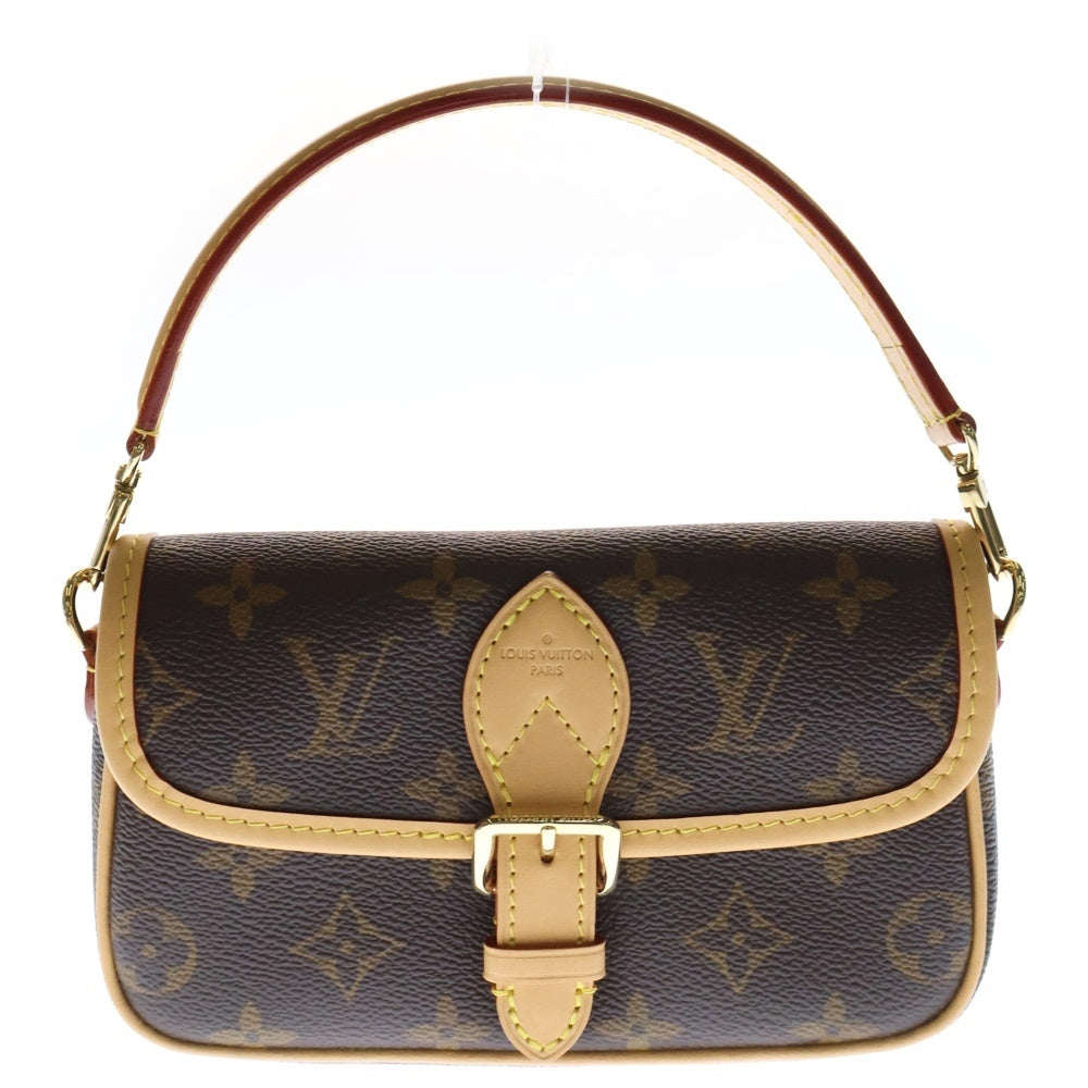 LOUIS VUITTON(ルイヴィトン) ナノ ディアヌ モノグラム 2WAYレザーハンドバッグ ショルダーバッグ M83298 ブラウン レディース