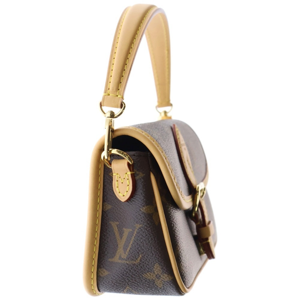 LOUIS VUITTON(ルイヴィトン) ナノ ディアヌ モノグラム 2WAYレザーハンドバッグ ショルダーバッグ M83298 ブラウン レディース