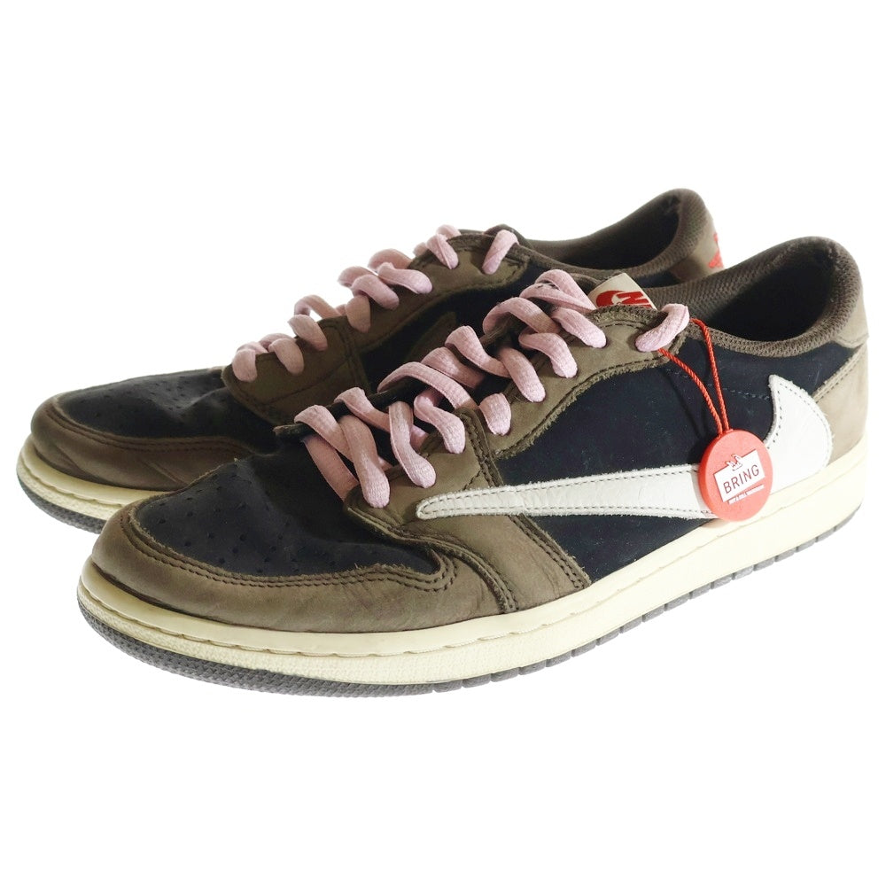 NIKE(ナイキ) トラヴィススコット AIR JORDAN 1 LOW OG SP-T CQ4277-001 エアジョーダン 1 ダークモカ ローカットスニーカー US9/27.0cm
