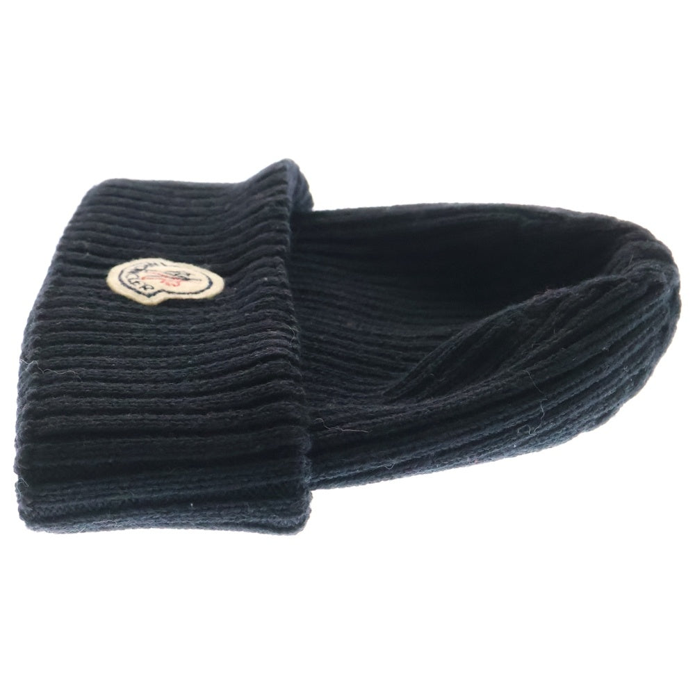 MONCLER(モンクレール) ワッペンロゴ ウールニットキャップ ニット帽 D20910029900 ブラック