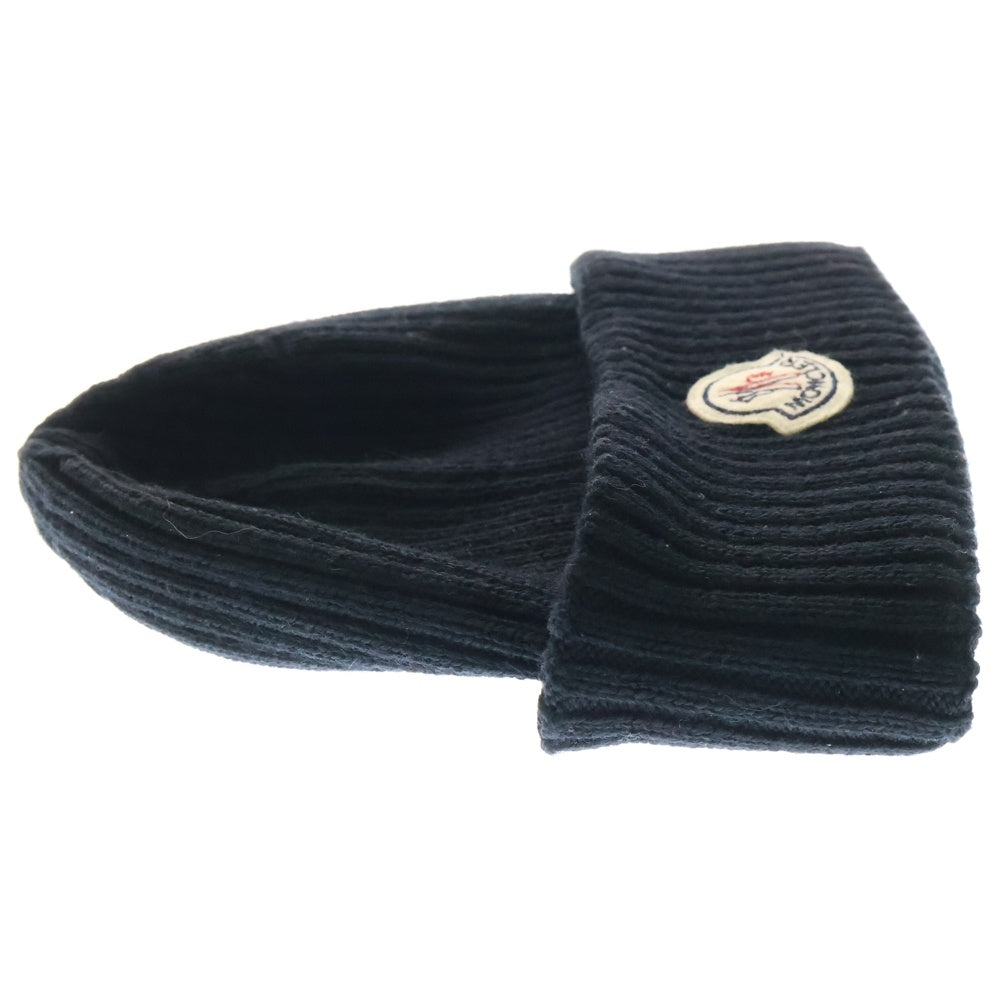 MONCLER(モンクレール) ワッペンロゴ ウールニットキャップ ニット帽 D20910029900 ブラック